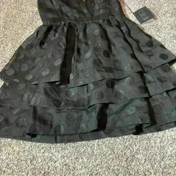 NWT Urban Outfitters Cooperative Polka Dot Black Dress Size 2-Pipers Dress - Picture 3 of 13